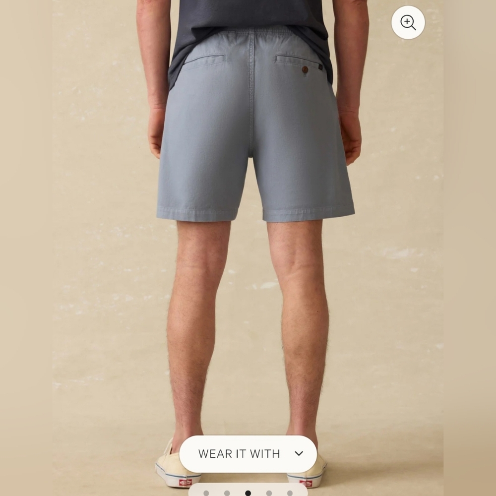 Faherty Essential Drawstring Short - Flintstone - Picture 2 of 6